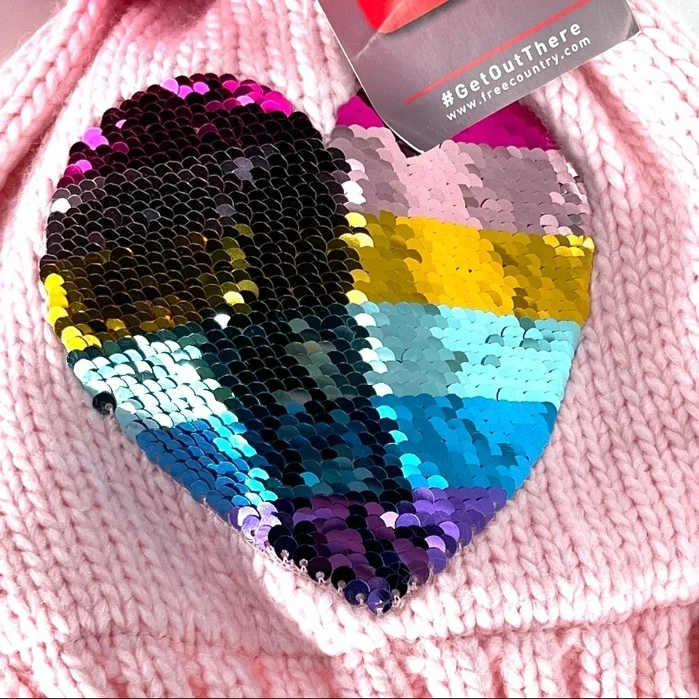 Free Country Girls Knit Hat and Glove Set - L/XL